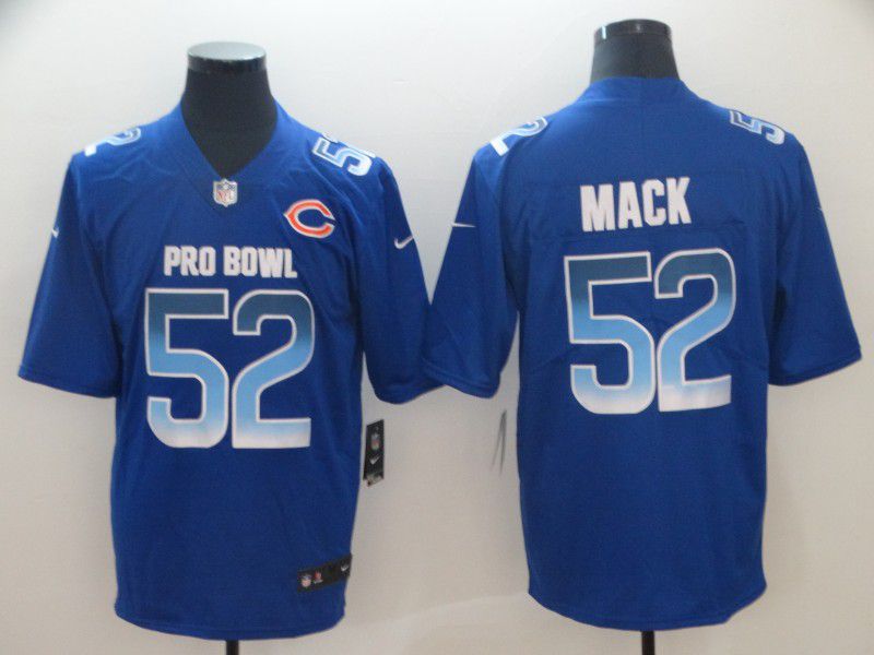 Men Chicago Bears #52 Mack Blue Nike Royal 2019 Pro Bowl Limited Jersey->chicago bears->NFL Jersey